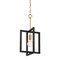 Designers Fountain Xander 60 Watt 1 Light Aged Warm Brass Mini-Pendant with Black Cage Shade 92830-AWB - alternate 1